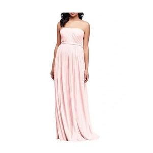 David’s Bridal 8 Long Chiffon StraplessGown Dress
